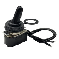 Interrupteur à bascule filaire Interrupteur à bascule avec capuchon étanche Interrupteur à bascule à réinitialisation automatique et autobloquant 12MM 3A 250V
