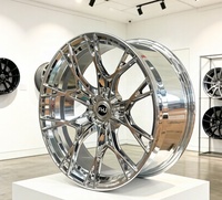 Jantes en alliage forgé chromées pour voitures de course 5x112 5x120 5x114.3 17 18 19 20 21 22 23 24 pouces pour BMW Mercedes Porsche Tesla Audi