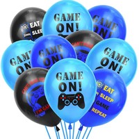Set de Decoración para Fiesta de Videojuegos Azul, Cumpleaños de Niños, Globo con Diseño de Control de Videojuegos, Suministros para Fiestas