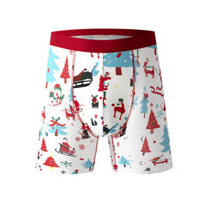 SD-01 Noël impression numérique petit lot personnalisé mode hommes sous-vêtements confortable respirant sport en plein air <span class=keywords><strong>Boxer</strong></span> slips - Product Image 6