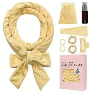 Soft Velvet Heatless Curlers Overnight No Heat Hair Curl Set <b>Bow</b> Design for Ladies Sleep Wavy Hair in Stock Low MOQ Free Sample - Product Image 5