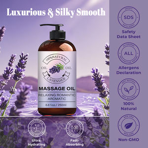 Aceite de mezcla de Aceite de Masaje de relajación de lavanda 100% Mezcla natural de aceites de calidad de spa para terapia de masaje calmante aromático romántico - Product Image 2