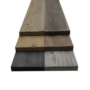 2.44m Skin-Friendly Fireproof Outdoor PU Plastic Composite Deck Wood Texture Flooring Artificial wood Lumber Decking Deckboard