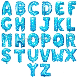 <span class=keywords><strong>Globo</strong></span> de Letra/Número de Papel Metálico Azul de 16 Pulgadas - Product Image 1