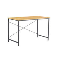 Bureau de travail en bois de style industriel moderne, avec structure métallique, table d'ordinateur, mobilier de bureau à domicile