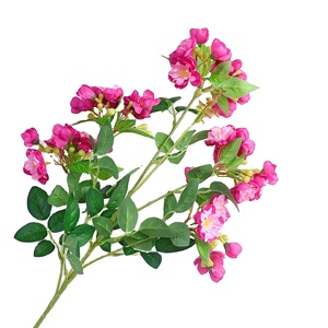 กิ่งดอกแอปเปิ้ลประดิษฐ์จากผ้าไหมเบโกเนีย 5 ก้าน <span class=keywords><strong>ดอกไม้</strong></span>หรูหราสำหรับตกแต่งบ้านภายใน - Product Image 1