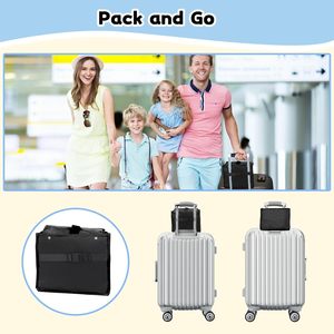 <b>Portable</b> Baby Sleeping Pad With Velvet Cover For Airplane And Train Travel Child Rest <b>Bed</b> Black - Product Image 4