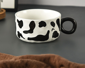 Nuova Tazza da Caffè in Porcellana Smaltata Leopardata da 300ml, Impilabile, Fatta a Mano, Riutilizzabile, per Caffè/Cappuccino/Latte - Product Image 6