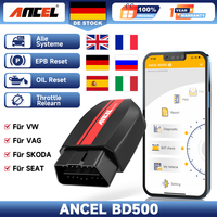 Escáner OBD2 ANCEL BD500 para VW y Audi, Herramienta de Diagnóstico Completo del Sistema con Servicio de Reinicio EPB y Reinicio de Aprendizaje del Acelerador