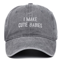 Divertida Gorra de Béisbol con la Frase "I MAKE CUTE BABIES", Gorra de Béisbol Ajustable de Algodón Lavado Estilo Vintage, Regalo de Anuncio de Embarazo para Nuevos Padres