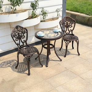 Ensemble <span class=keywords><strong>bistrot</strong></span> moderne en aluminium moulé, mobilier d'extérieur pour hôtel, jardin, cour, salon et <span class=keywords><strong>cuisine</strong></span> - Product Image 5
