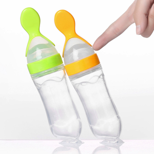 <span class=keywords><strong>Cuillère</strong></span> d'alimentation à presser avec ventouse, nouveau dispositif d'alimentation pour bébé, <span class=keywords><strong>cuillère</strong></span> en <span class=keywords><strong>silicone</strong></span> pour pâte de riz, jus et alimentation complémentaire - Product Image 2