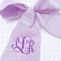 Monogramme vacances nouveau-né bébé Swaddle panier de Pâques Seersucker Sash personnalisé coton guirlande ceintures