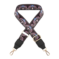Sangle de sac large imprimée 3,8 cm, réglable, colorée, à motif floral, en polyester, pour sac à main, sac bandoulière, remplacement
