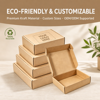 Caja de Envío Rígida de 3 Capas con Logotipo Personalizado, Fabricada con Cartón Kraft Ecológico para Embalaje de Ropa