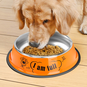 Tazón de Acero Inoxidable para Mascotas, 15cm, 18cm, 22cm, 26cm, 30cm, 34cm, Antideslizante para Gatos y Perros, Forma Redondeada, Plato de Alimentación Antivuelco - Product Image 1