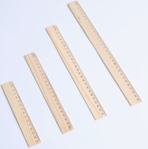 Règles droites en bois écologiques 15/20/25/30 cm à double échelle, fournitures scolaires et de bureau pour étudiants, vente en gros - Product Image 2