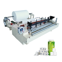 Máquina de papel higiénico completamente automática para máquina cortadora y empacadora de rollos de papel higiénico pequeño