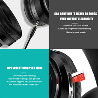 B39 headphone nirkabel kompatibel, Earphone olahraga suara Stereo pengurang suara Gamer 5.3