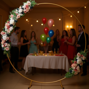 Support de ballons circulaire durable doré 2M pour décoration de fête adulte - Product Image 2