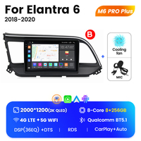 Sistema Multimedia de Audio para Automóvil MEKEDE M6 PRO con Sistema Android y Pantalla QLED para Hyundai Elantra 2016 2018 2020