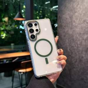 Cross-border Samsung <span class=keywords><strong>S</strong></span> <span class=keywords><strong>22</strong></span> <span class=keywords><strong>ultra</strong></span> Funda para teléfono móvil 17 Marco de lente de metal IP15 de borde antideslizante de color de puntos magnéticos de alta transparencia - Product Image 4