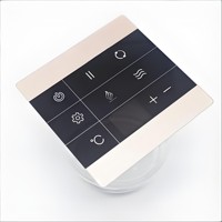 Panneau en verre trempé personnalisé, sérigraphié en céramique, pour interrupteur intelligent, affichage de contrôle d'instrument électronique