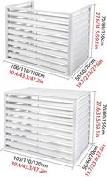 Cache-climatiseur extérieur en aluminium sur mesure, ventilé, résistant à la rouille et étanche pour jardin