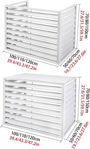 Cache-<span class=keywords><strong>climatiseur</strong></span> extérieur en aluminium sur mesure, ventilé, résistant à la rouille et étanche pour jardin - Product Image 2