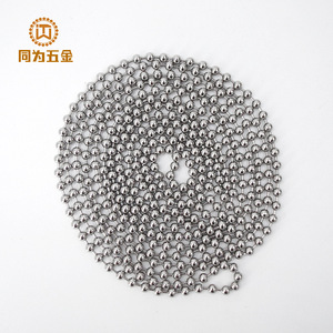 Cadena de cuentas metálicas de 2,4 mm plateada para la fabricación de joyas, accesorios de bricolaje, bolsas y etiquetas - Product Image 1