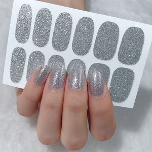 Оптовая продажа, низкая цена, 12 поездок, легко наносится оптом, 2D пластиковая блестящая наклейка для ногтей - Product Image 5