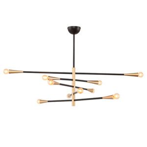 Nero e oro finitura 12 luci 38 "ampio Sputnik <span class=keywords><strong>lampadario</strong></span> con 12 <span class=keywords><strong>bracci</strong></span> - Product Image 3