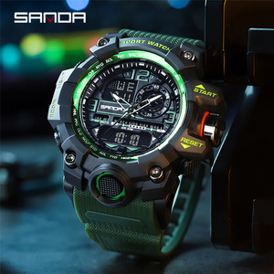 Montre pour homme SANDA 3133 Boy <span class=keywords><strong>G</strong></span> Style, nouvelle montre sport à quartz pour homme, étanche 50 m, résistante aux chocs, avec grand affichage numérique - Product Image 4