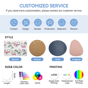 مخصص مقاوم للماء مزدوج الوجهين الفاخر البني العشاء مفرش طاولة جلدية بو الجلود المفارش خمر للمطاعم - Product Image 4