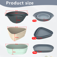 Kit de démarrage pour la fabrication de pain au levain, pliable, avec panier de fermentation en silicone de qualité alimentaire et poignées, compatible four
