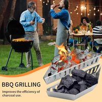 SEB Compatible avec les grills Weber, paniers à charbon de bois profilés robustes (2 pièces), support durable pour charbon de bois pour la cuisson en extérieur