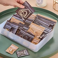 Sacs d'étanchéité de bijoux en plastique imprimés personnalisés pochettes transparentes à fermeture éclair refermables pour médaillon