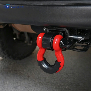 Crochet de remorquage tout-terrain robuste avec manille en D pour Jeep Wrangler, camion, SUV, remorque, récupération, acier noir thermolaqué - Product Image 5