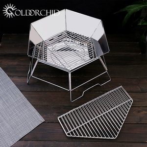 เตาฟืนสำหรับแคมป์ปิ้งก<span class=keywords><strong>ลา</strong></span>งแจ้งพับได้,เตาตั้งแคมป์ทำจากไม้มีความเสถียรเชื่อถือได้ - Product Image 4