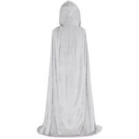 Cape en velours d'Halloween, longue, à capuche, costume médiéval, cape de sorcière, Wicca, vampire