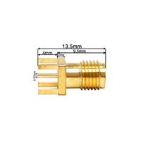 Usine sma prise femelle prise mâle angle droit 90 degrés PCB panneau bride rf connecteur adaptateur adaptateur connecteurs coaxiaux (rf)