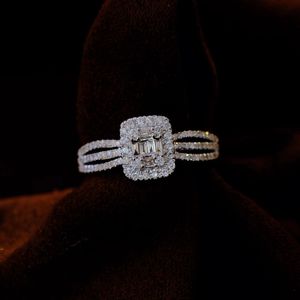 Xinfly Women's 18K Solid <b>Gold</b> Wedding <b>Ring</b> 0.5CT Diamond <b>Set</b> with Classic Baguette for Engagement or Party - Product Image 1