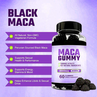 Gummies de Maca Noire pour Femmes et Hommes – Performance, Énergie, Prise de Masse Musculaire et Entraînement
