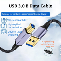 Câble de transfert de données haute vitesse USB 3.0 a mâle à B mâle Cordon de scanner pour ordinateur de bureau Pilotes de disque dur externes Pilotes d'imprimante