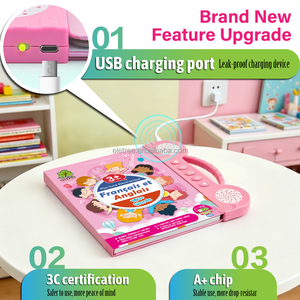 Livre Électronique Interactif Rechargeable Bilingue (Français-Anglais) pour Enfants – Machine Pédagogique Intelligente à Lecture Sonore - Product Image 6