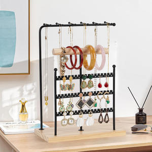 Support de présentation de bijoux carré en bois écologique à 5 niveaux personnalisé, support de rangement pour collier, boucles d'oreilles, boîte intérieure détachable, bracelet <span class=keywords><strong>QD</strong></span> - Product Image 5