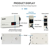 Penstabil tegangan otomatis daya Digital fase tunggal, tipe relai 230/220V AC 1000W/1.000 VA