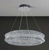 Meerosee Lustre à suspension oblongue Lustres en cristal et lustre de plafonnier pour table à manger MD87914