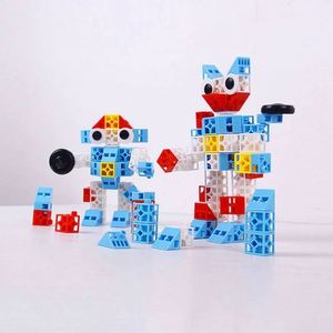Bloques de Construcción de Plástico ABS Mega Educativos para Niños de 5 a 7 Años, Juguete de Construcción a Escala 1:36, Juego de 50 Piezas con Temática de Robots, Novedad 2020 - Product Image 1