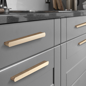 Profiles Closet Pull Matte Kitchen <strong>Knobs</strong> Black <strong>Rose</strong> <strong>Gold</strong> Furniture Long Aluminium Handle Luxury Round Head Solid Carton Modern - Product Image 6